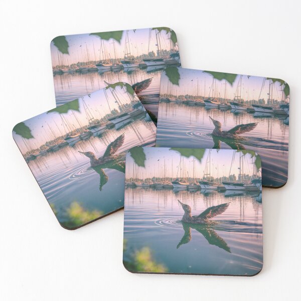 Item preview, Bird Enjoying a Summer Sunset Swim, Ontario designed and sold by jrtwynam.
