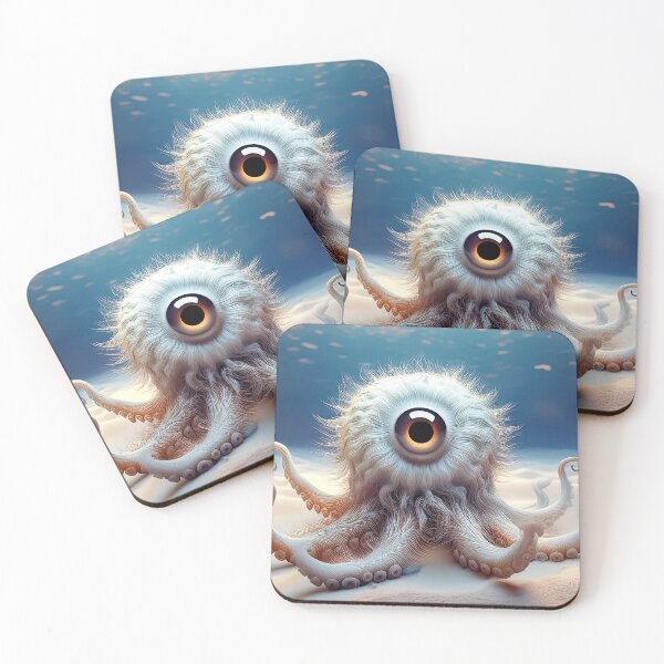 Item preview, Wise furry one eyed octopus designed and sold by mystiquelicorne.