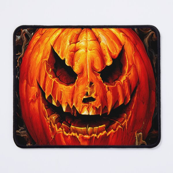 Item preview, Scary Halloween Orange Pumpkin Face designed and sold by BirdsnStuff.