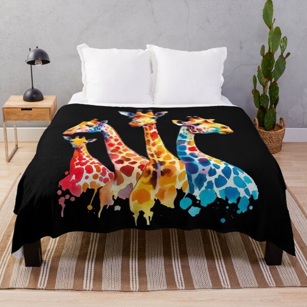 Item preview, Cute Watercolor Giraffes Painting designed and sold by SideKickCreates.