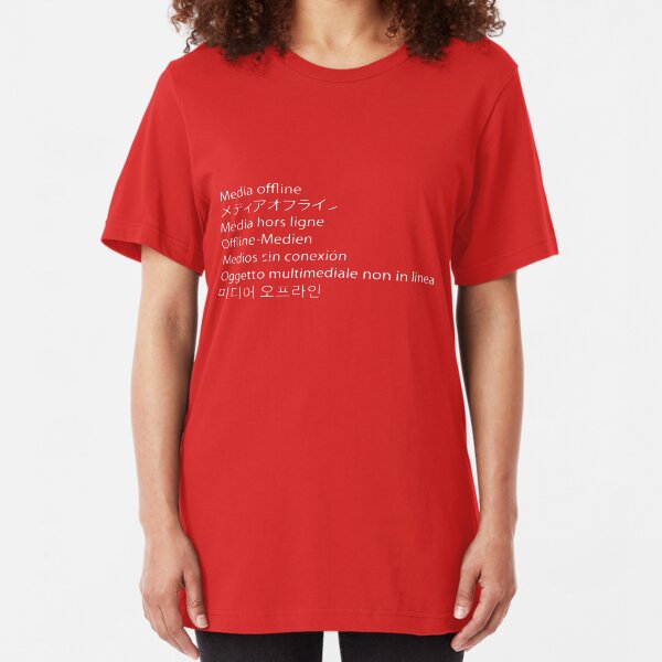 Premiere Error - Media Offline Slim Fit T-Shirt