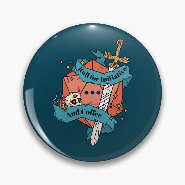 Item preview, Roll for initiative... and coffee Active  designed and sold by SimonisJunior.
