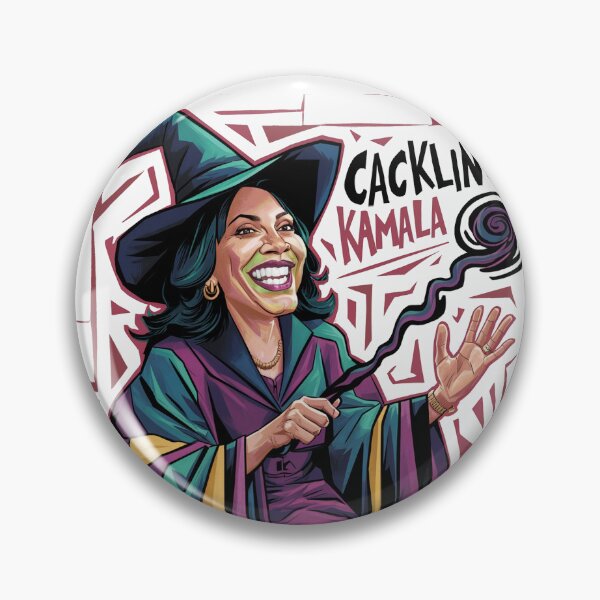 Item preview, Funny Cacklin' Kamala Harris dressed as Witch Political Art designed and sold by Nature's Fancy.