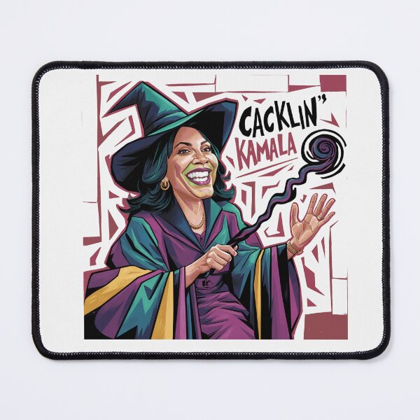 Item preview, Funny Cacklin' Kamala Harris dressed as Witch Political Art designed and sold by Nature's Fancy.