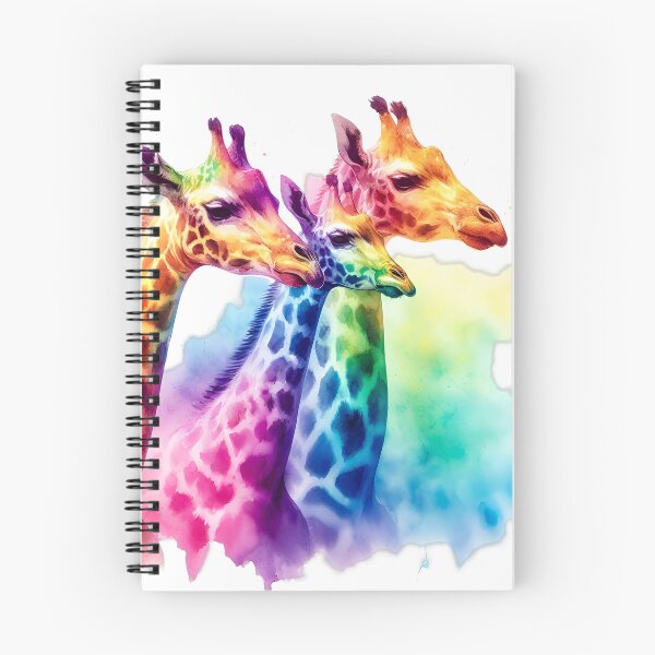 Aperçu de l'œuvre Peinture à l'aquarelle de jolies girafes créée et vendue par SideKickCreates.