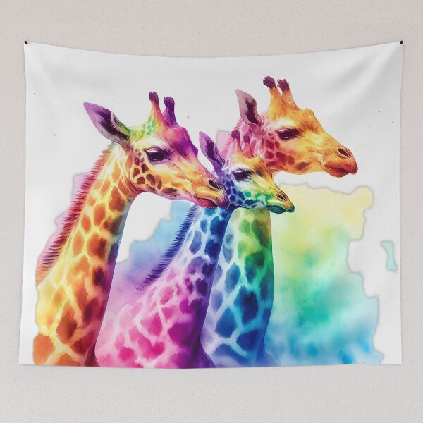Item preview, Cute Watercolor Giraffes Painting designed and sold by SideKickCreates.