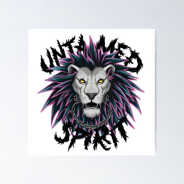 Item preview, Untamed Spirit Punk Lion Design designed and sold by CharmedWonders.