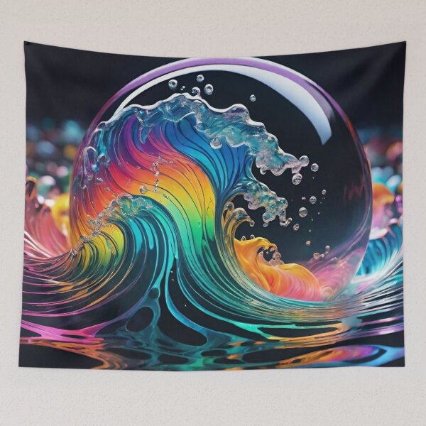 Item preview, Vibrant Wave of Multiple Colors designed and sold by masabo.