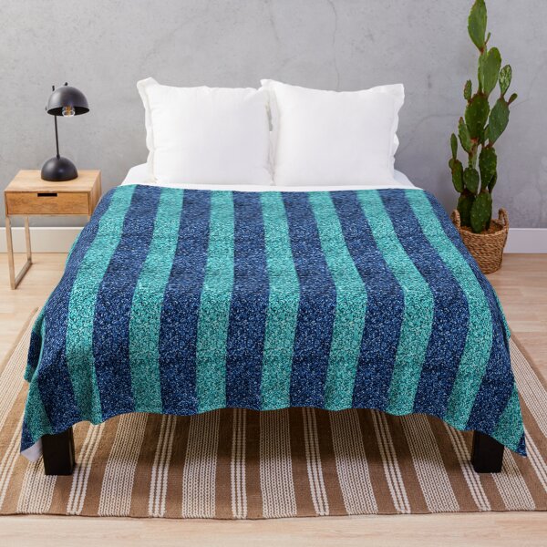 Item preview, Modern stripe design, blue and turquoise, with glitter look designed and sold by MarionsArt.