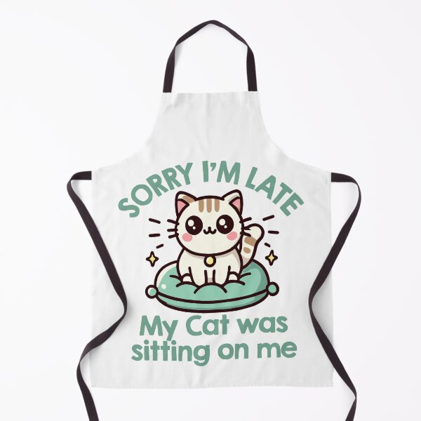 Item preview, Cute Cat Excuse - "Sorry I'm Late" Adorable Kitty Design designed and sold by markymaarty.