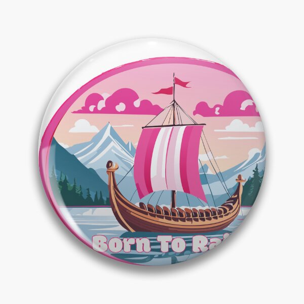 Item preview, Born to Raid - Pink Viking Longship designed and sold by UrbanBark.