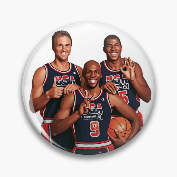 Item preview, Pillars of the Dream Team - Bird, Jordan, and Magic designed and sold by DesigneForce.