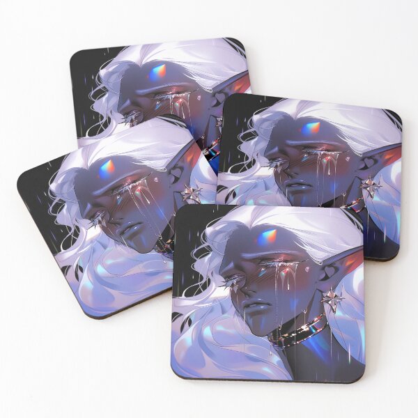 Item preview, Dark Neon Crying Elf Anime Girl designed and sold by bubblegoth.