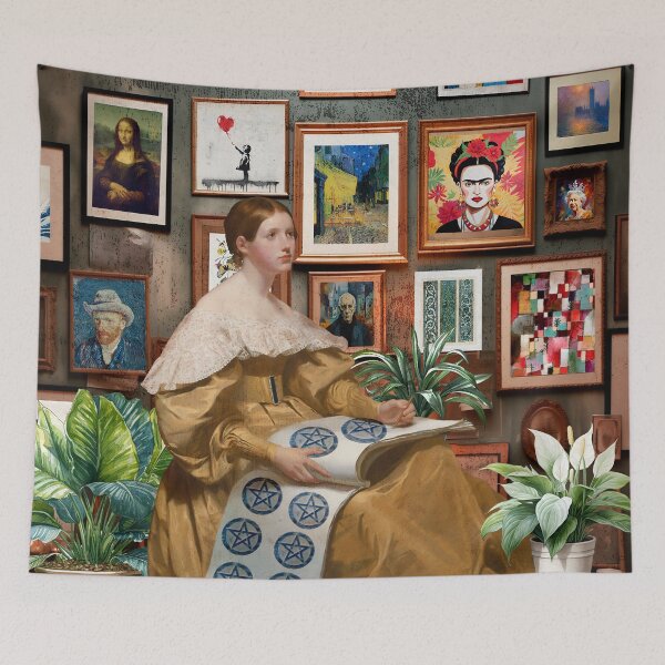 Item preview, Eight Pentacles Tarot Vintage Sacred Art Spiritual designed and sold by SoulscapeStudio.