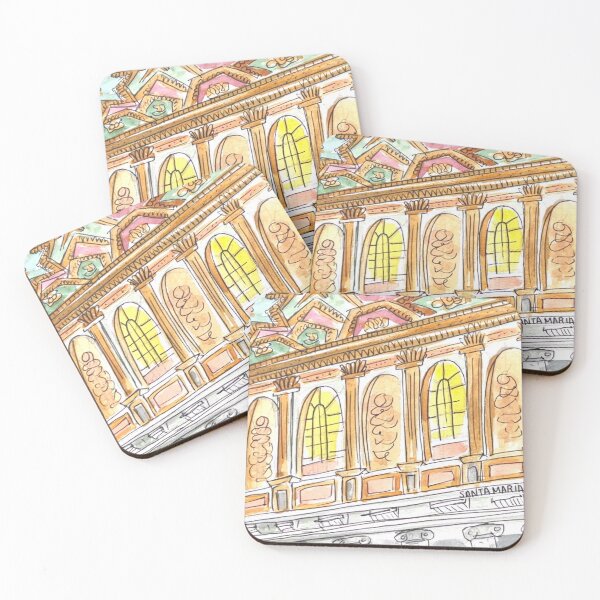 Item preview, Santa Maria Bascilica Trastevere Watercolor Illustration designed and sold by kriti130.