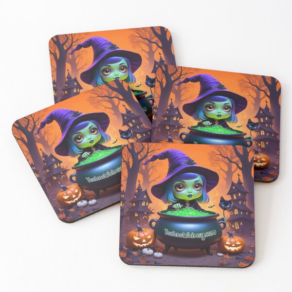 Item preview, Cute Witch with Bubbling Green Potion designed and sold by TechnoWhimsy.