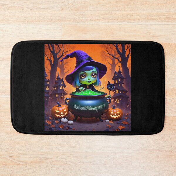 Item preview, Cute Witch with Bubbling Green Potion designed and sold by TechnoWhimsy.