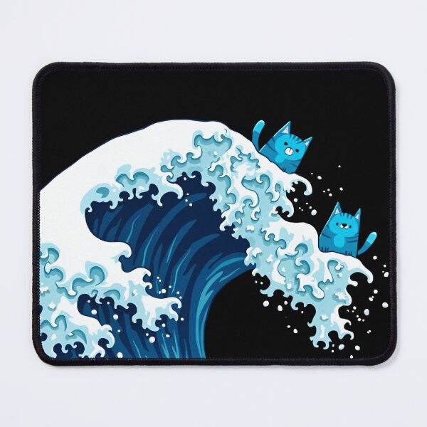 Item preview, Cute Wave of Blue Cats for Kamala designed and sold by ArtFromBeyond.