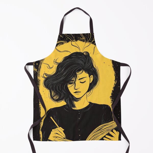 Item preview, Creative woman writing in a notebook / diary / journal designed and sold by NordicArtPrint.