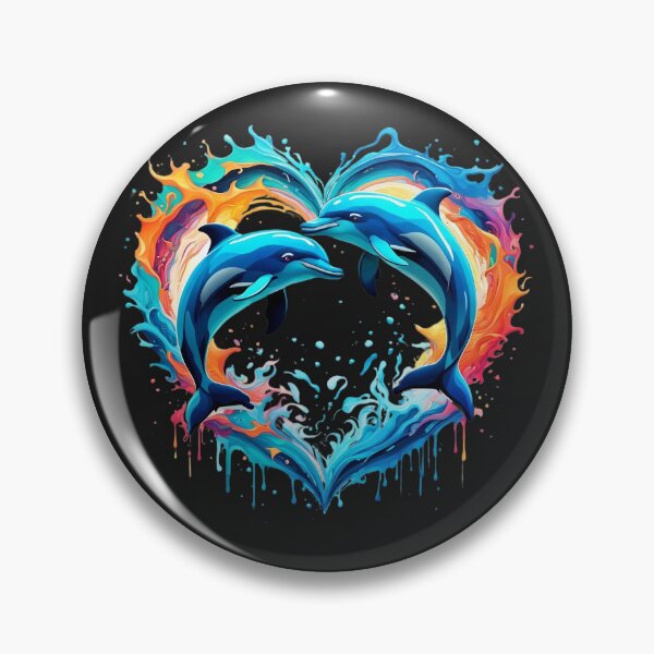 Item preview, Dolphins in heart designed and sold by JackFreestone.