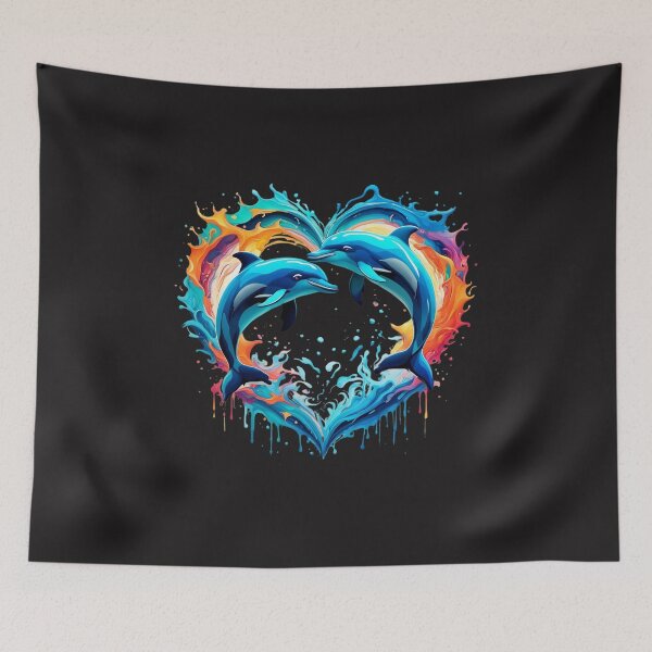 Item preview, Dolphins in heart designed and sold by JackFreestone.
