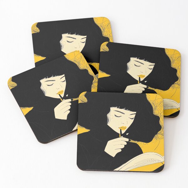 Item preview, Creative woman writing in a notebook / diary / journal designed and sold by NordicArtPrint.