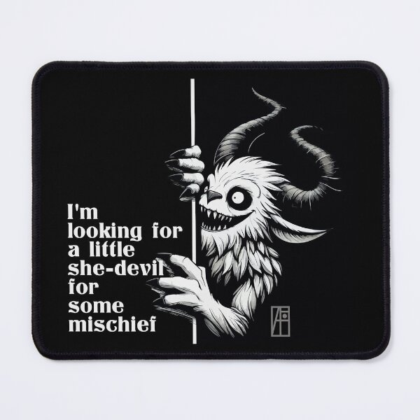 Item preview, I'm looking for a little she-devil for some mischief - HELLOWEEN - DEVIL - 1 designed and sold by ArtProjectShop.