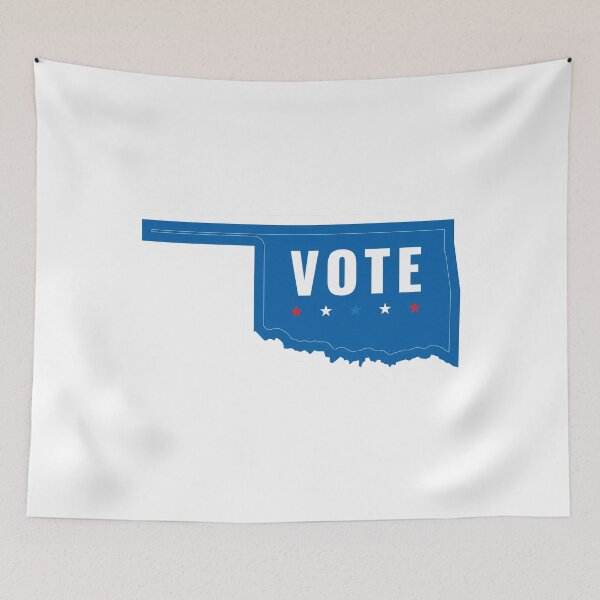 Item preview, OK Votes Blue: Support Change in Oklahoma designed and sold by Mundivagant Designs.
