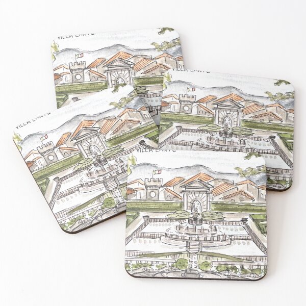 Item preview, Villa Lante Watercolor Illustration  designed and sold by kriti130.