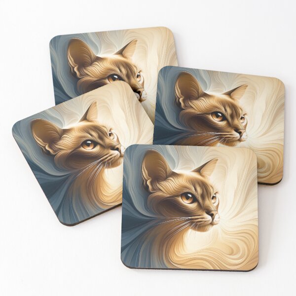 Item preview, Burmese Cat in a Flowing Garb designed and sold by LegademaArt.