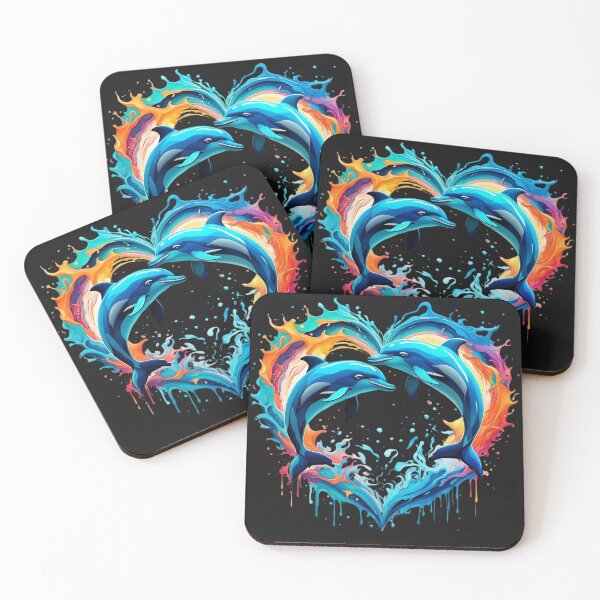 Item preview, Dolphins in heart designed and sold by JackFreestone.