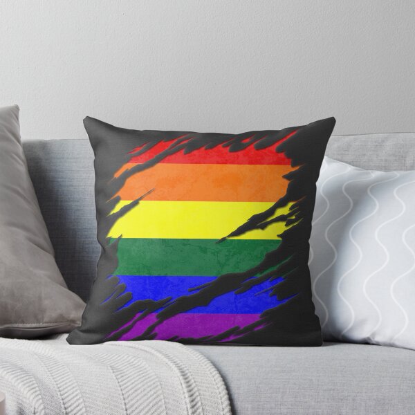 Item preview, LGBT Gay Pride Rainbow Flag Ripped Reveal designed and sold by Patrick Hiller.