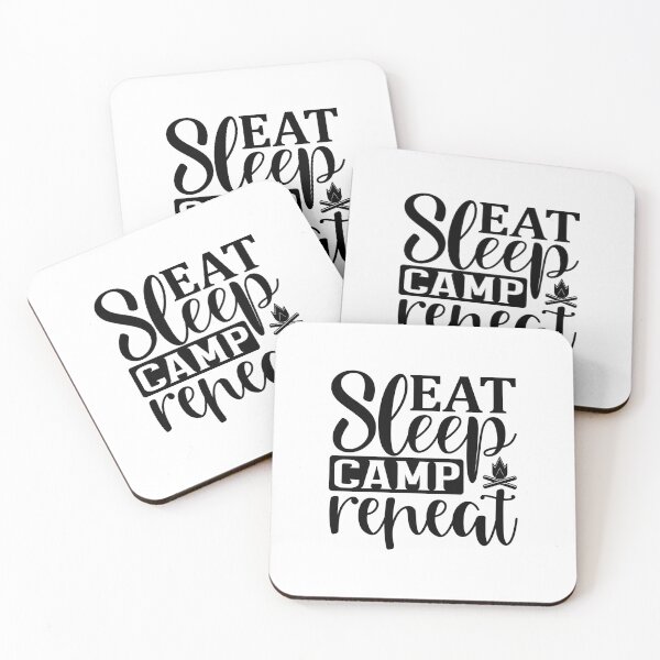 Item preview, Eat sleep camp repeat designed and sold by Made-by-Gus.
