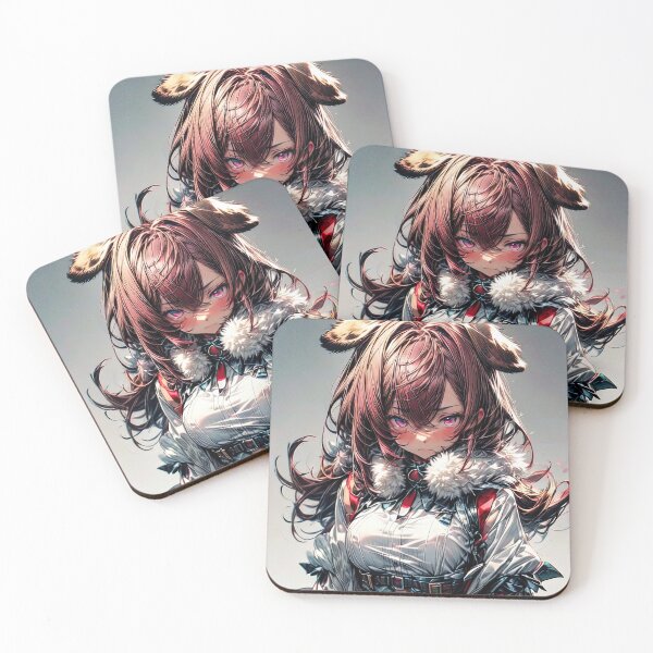 Item preview, Anime snow girl fighter with bear ears portrait art designed and sold by TheArtistOf2022.