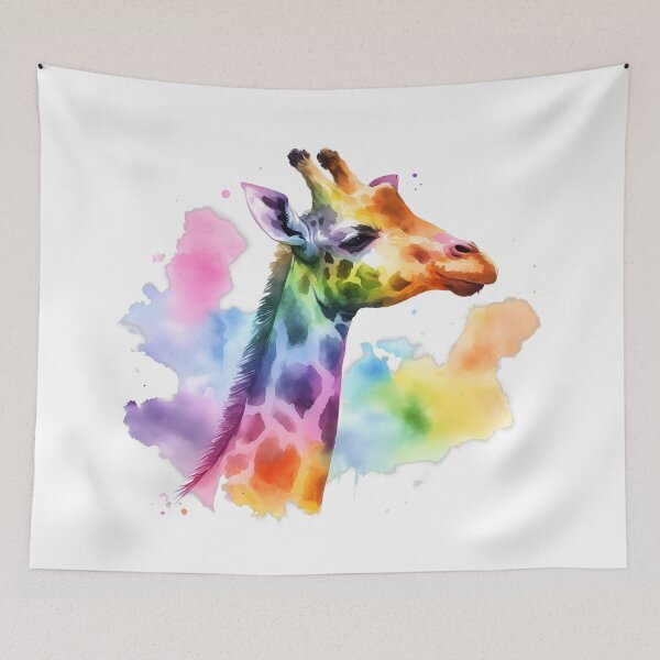 Item preview, Cute Watercolor Giraffe Painting designed and sold by SideKickCreates.