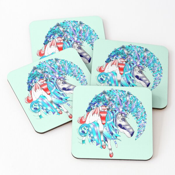 Item preview, Alvesart - Adorable cute blue and red surreal horses designed and sold by Alvesart.
