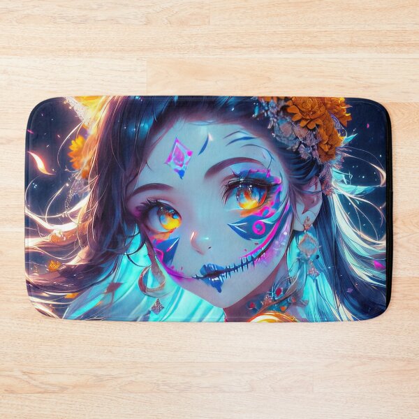 Item preview, Dark gothic school anime girl with sugar skull makeup art designed and sold by TheArtistOf2022.