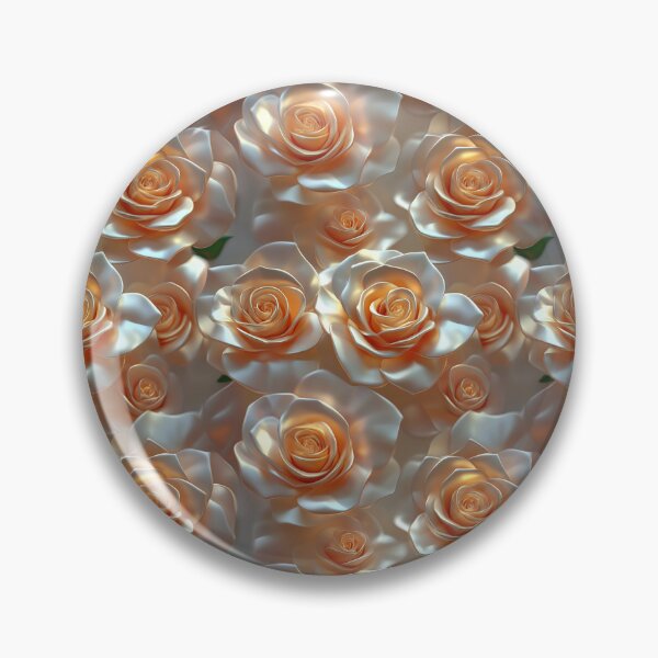 Item preview, Elegant Peach and Cream Rose Pattern designed and sold by InkInduldge.