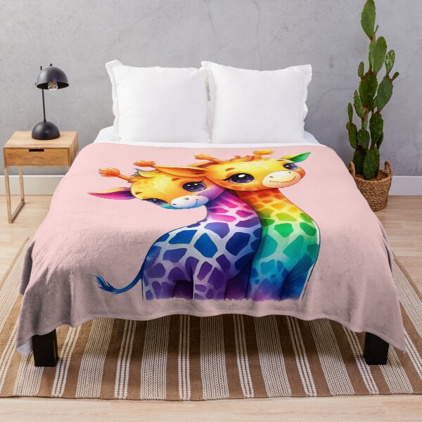 Item preview, Cute Watercolor Giraffes Painting designed and sold by SideKickCreates.