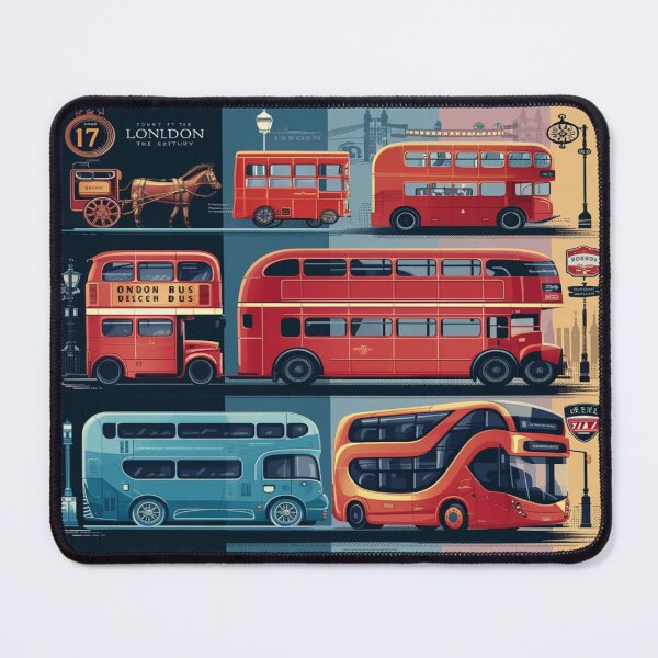 Item preview, London Bus Journey Through Time designed and sold by Globalcitytees.