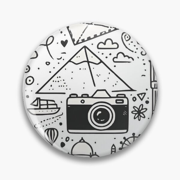 Item preview, Minimalist Whimsical Doodles Global Iconic Landmarks Travel Art designed and sold by UniqueCraftsnCo.