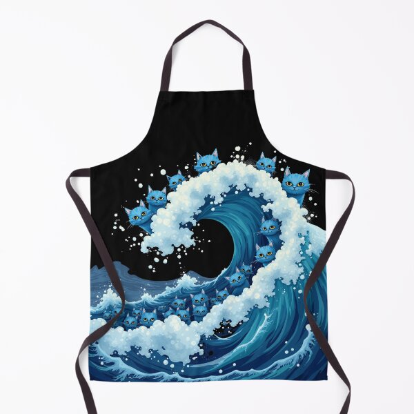 Item preview, Cute Wave of Blue Cats for Kamala designed and sold by ArtFromBeyond.