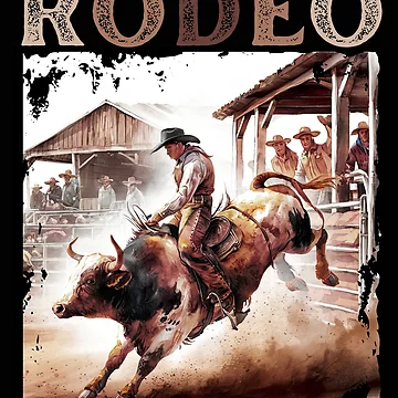 Artwork thumbnail, Rustic Rodeo Bull Rider by AlienOccupation