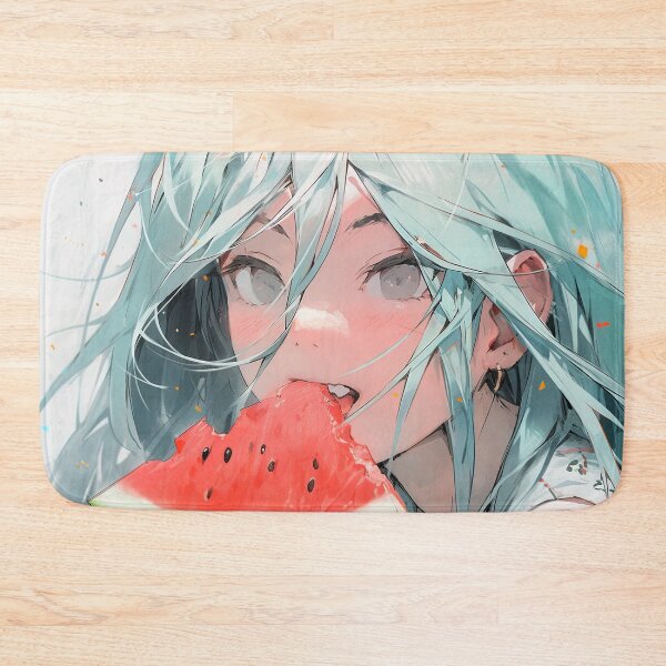 Item preview, Refreshing Healthy Watermelon Anime Girl designed and sold by bubblegoth.