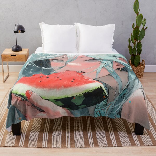 Item preview, Refreshing Healthy Watermelon Anime Girl designed and sold by bubblegoth.
