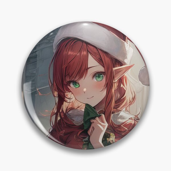 Item preview, Christmas Anime elven girl in a old Santa's house portrait art designed and sold by TheArtistOf2022.