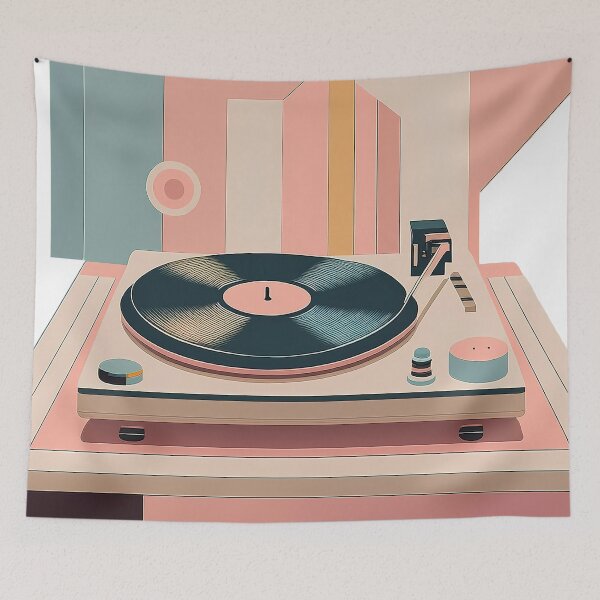 Item preview, Dj Turntable Retro Art designed and sold by OzzFrequency.