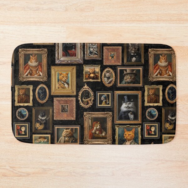 Item preview, Vintage Museum Wall - Whimsical Famous Cat Portraits by Great Masters From Van Gogh - To Da Vinci designed and sold by UtArt.