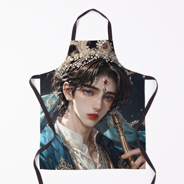 Item preview, Anime prince with crown at palace - Manga portrait designed and sold by TheArtistOf2022.
