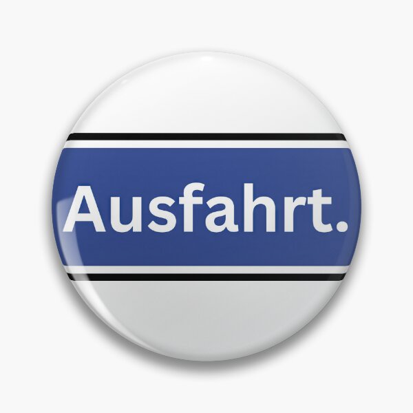 Artikelvorschau, AUSFAHRT-Beschilderung: Klassisches deutsches Notausgangsschild-Design entworfen und verkauft von PING 999 STUDIO.
